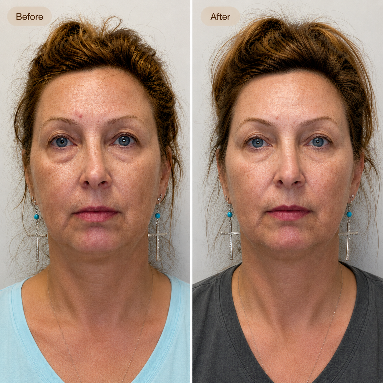 RF Microneedling before and after