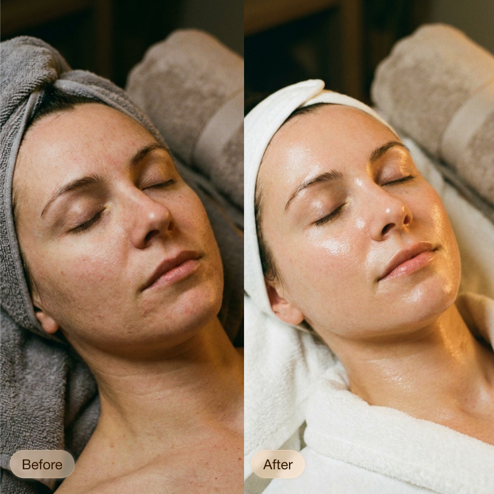 Beauty Facials before and after